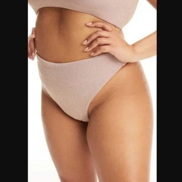 NWT Good American Sparkle Good Waist Cheeky Bikini Bottom Lilac - Picture 1 of 7